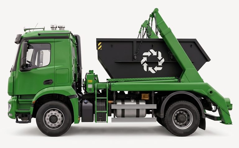 Absetzcontainer-Lkw von Clearago für die gewerbliche Abfallentsorgung